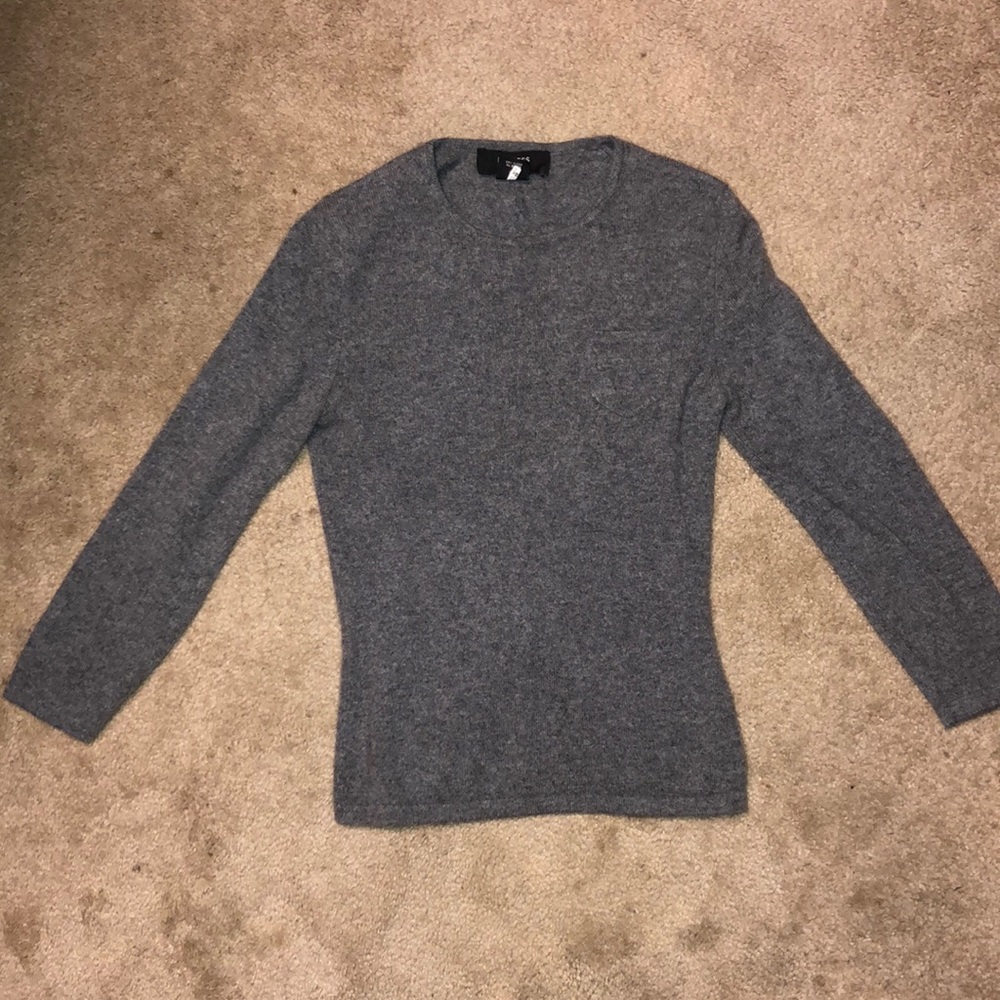 express 100% cashmere gray long sleeve sweater